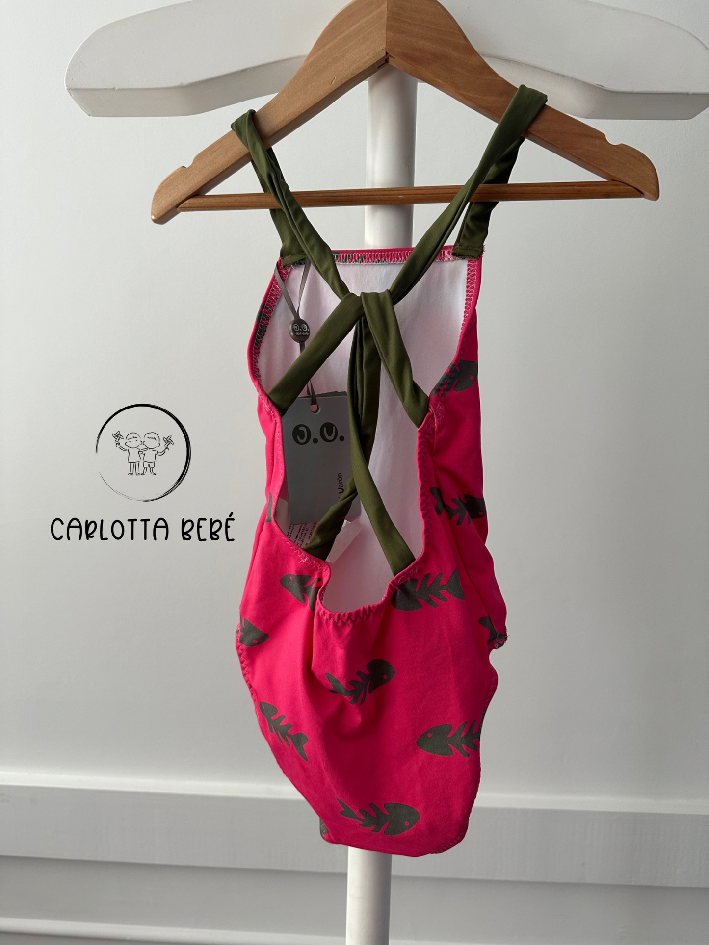 Traje de baño peces rosa niña