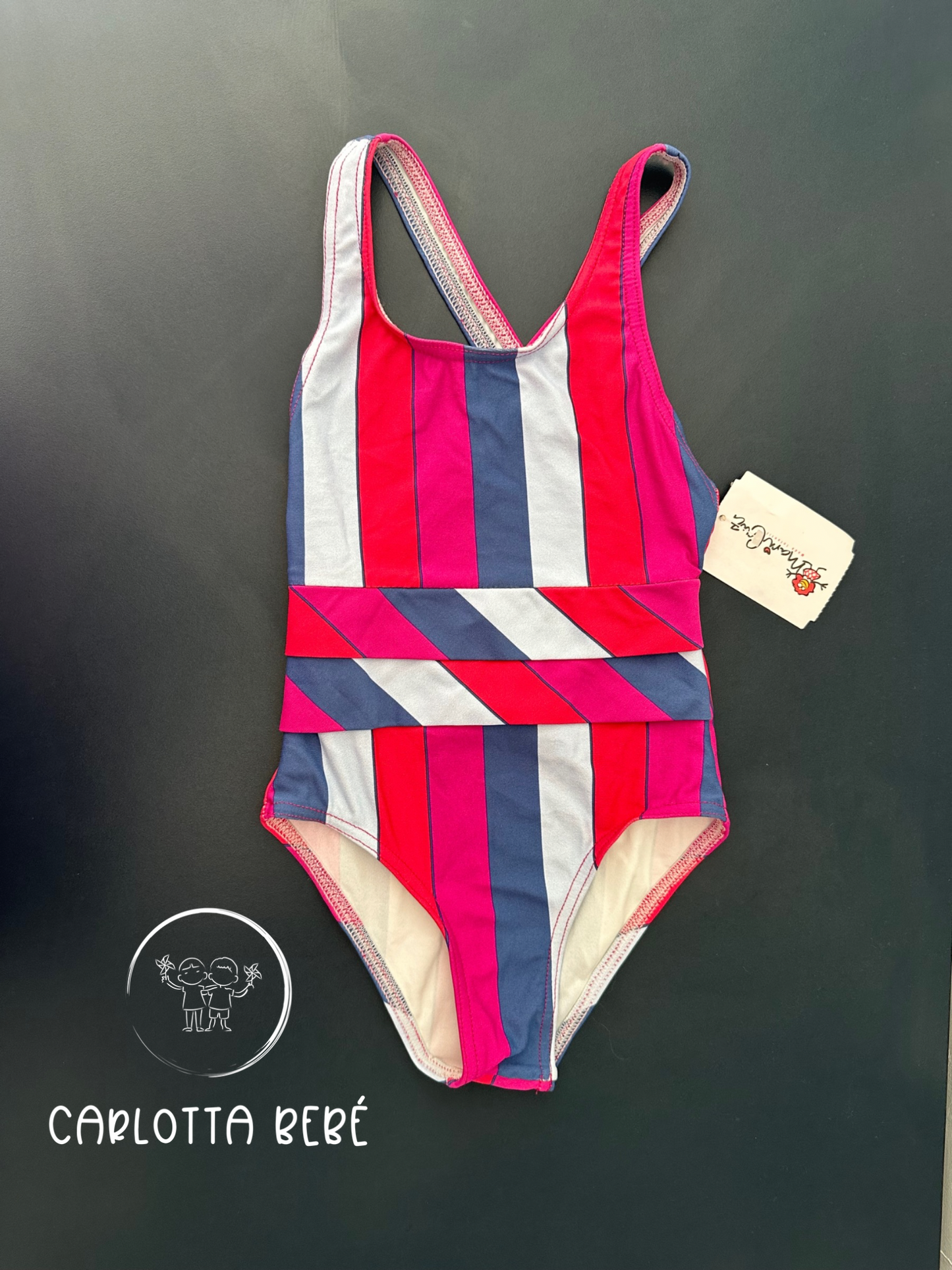 Traje de baño niña rayas