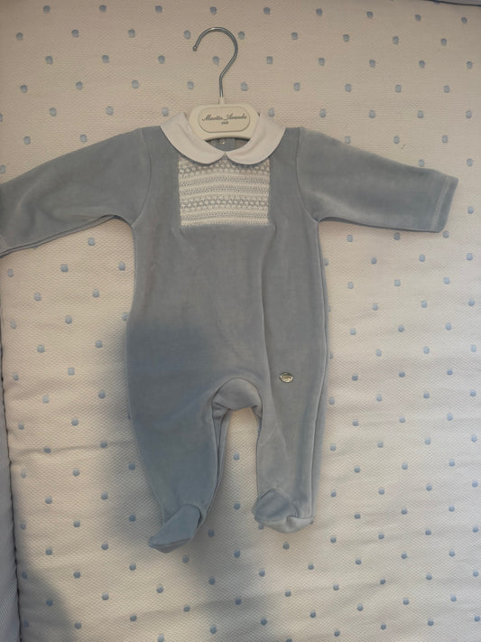 Pelele Para Bebé Celesgris Smock de Martín Aranda