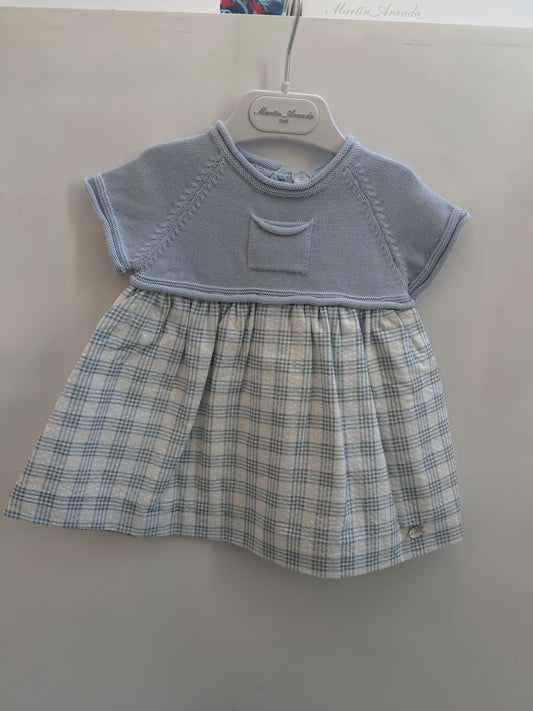 Vestido Para Niña Azul Cuadros de Martín Aranda