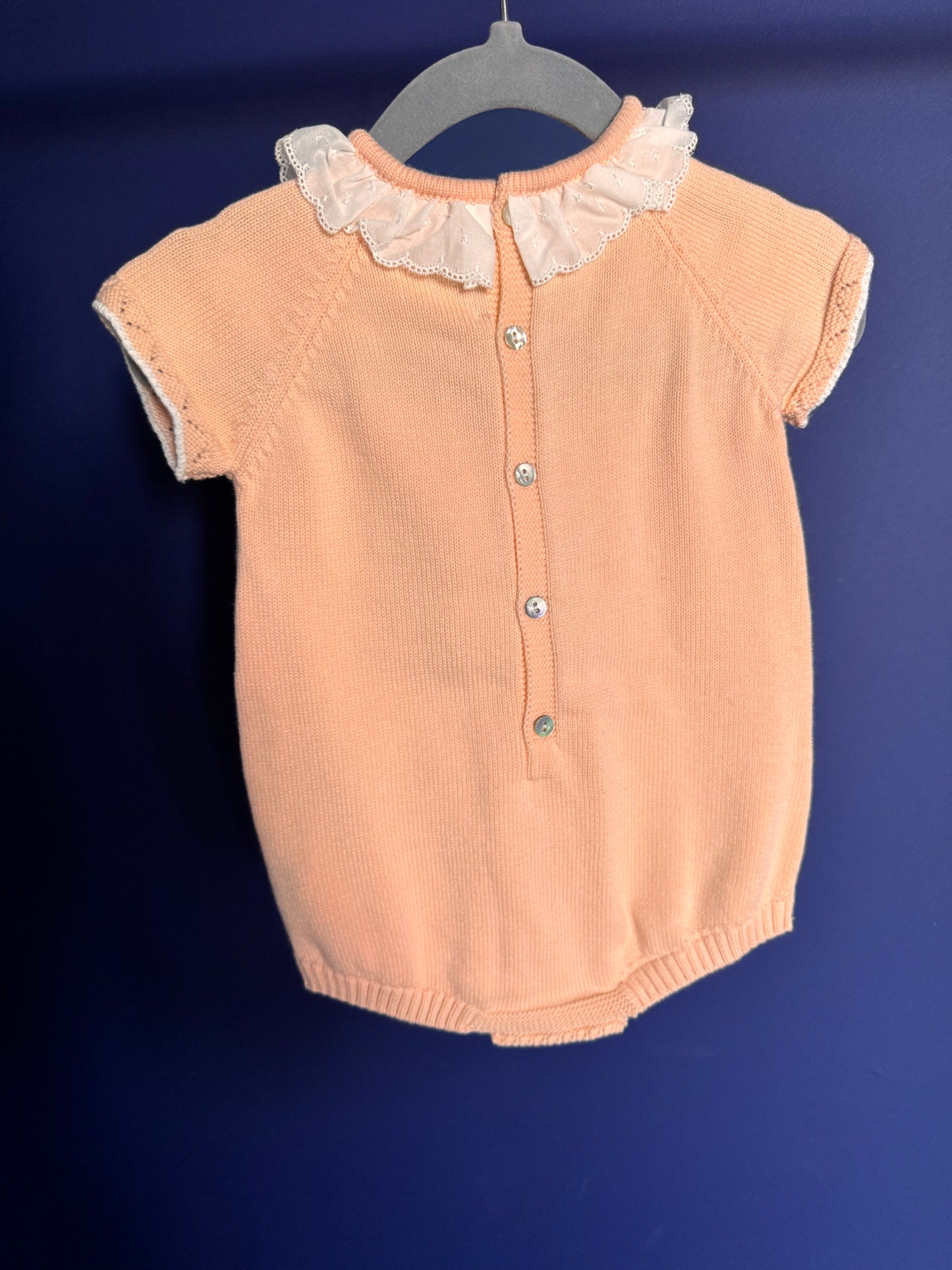 Pelele punto/tela "PEACH"