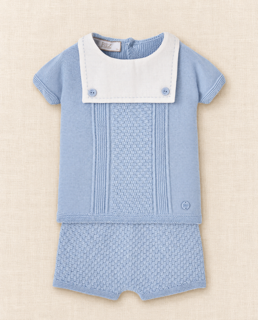 Conjunto Short Espuma Azul