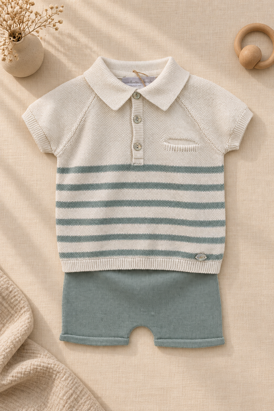 Conjunto Con Polo Rayas
