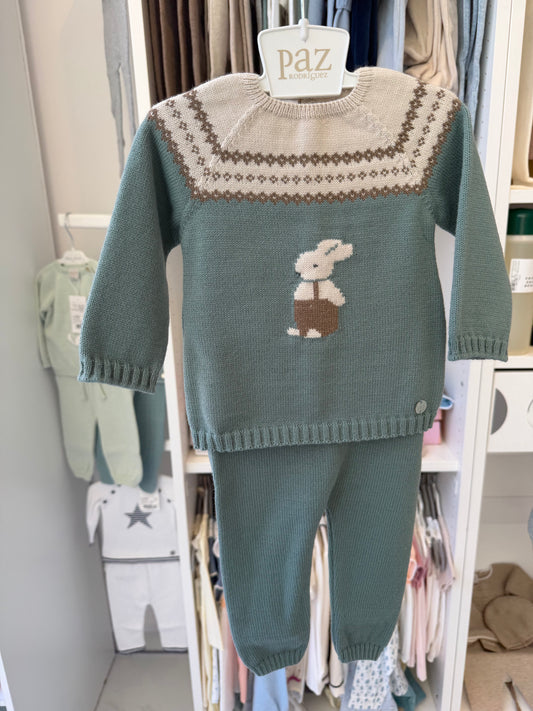 Conj. "CONEJO POMPON" verde