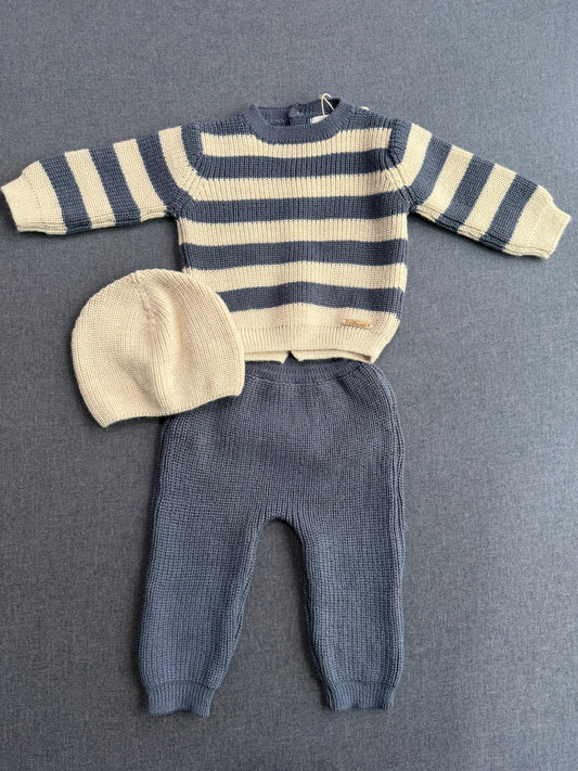 Conj. "3X AZULNOCHE" BEIGE