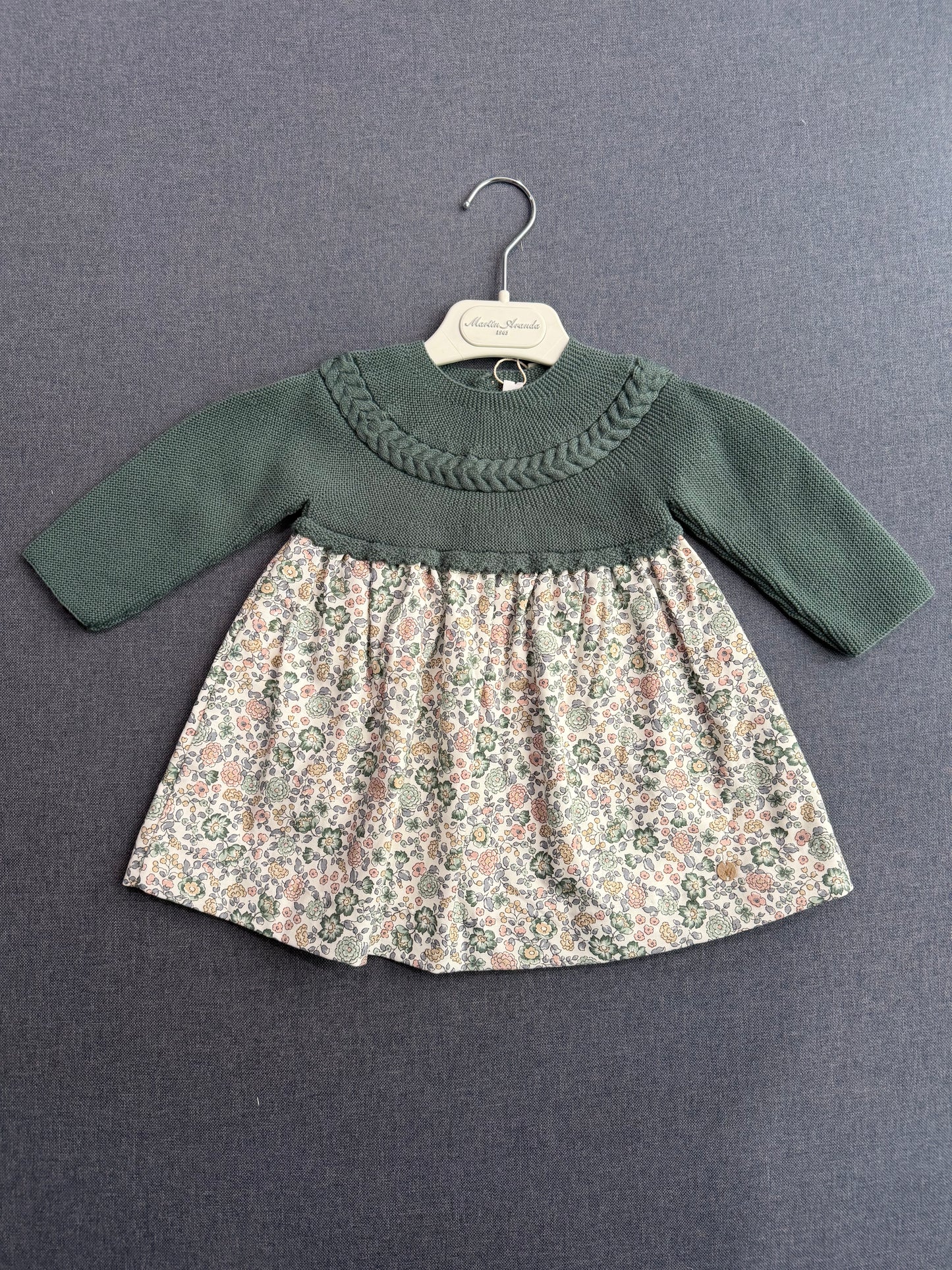 Vestido "V16 VERDE-FLORES"