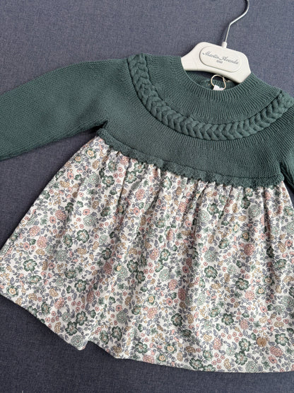 Vestido "V16 VERDE-FLORES"