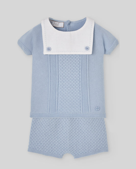 Conj. short "ESPUMA" azul